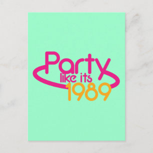 Invitation Carte Postale FÊTE comme en 1989