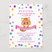 Fête d'anniversaire de chaton mignon Confetti Arc-