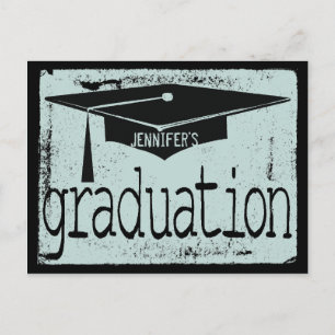 Invitation Carte Postale Fête de Graduation Texture Moderne