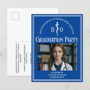 Invitation Carte Postale Fête de remise des diplômes de l'école de médecine