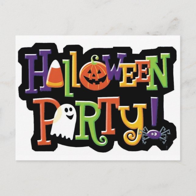 Invitation Carte Postale Fête d'Halloween (Devant)