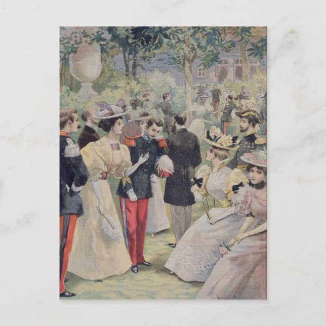 Invitation Carte Postale Fête du jardin à l'Elysee (Devant)