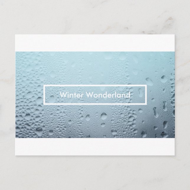 Invitation Carte Postale fête hivernale fenêtre merveilleuse (Devant)