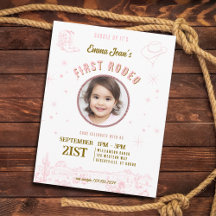 First Rodeo Pink Cowgirl First Birthday