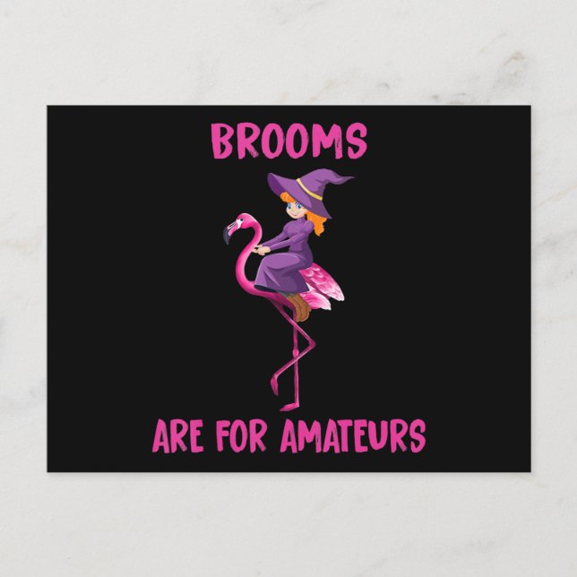 Invitation Carte Postale Flamant rose | Costume d'Halloween Flamingoween (Devant)