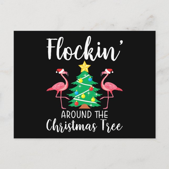 Invitation Carte Postale Flamant rose | Flockin autour du Flamant rose de l (Devant)