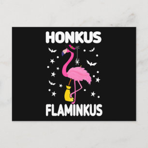 Invitation Carte Postale Flamingoo   Honkus Flaminkus Flamingoo Halloween
