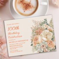 Fleur élégante couleur crème pêche pour 100e anniv