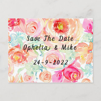Invitation Carte Postale Flora ; Boho Joyeuses couleurs