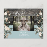 Foliage Bleu Hiver Lumières & Photo Florale Blanch