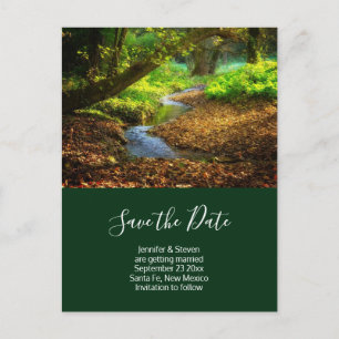 Invitation Carte Postale Forest Creek Belle nature Photo Enregistrer la dat