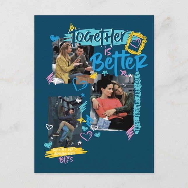 Invitation Carte Postale FRIENDS™| Ensemble, mieux vaut (Devant)