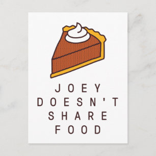 Invitation Carte Postale FRIENDS™  Joey ne partage pas de nourriture