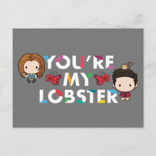 Invitation Carte Postale FRIENDS™  Ross et Rachel Lobster Chibi