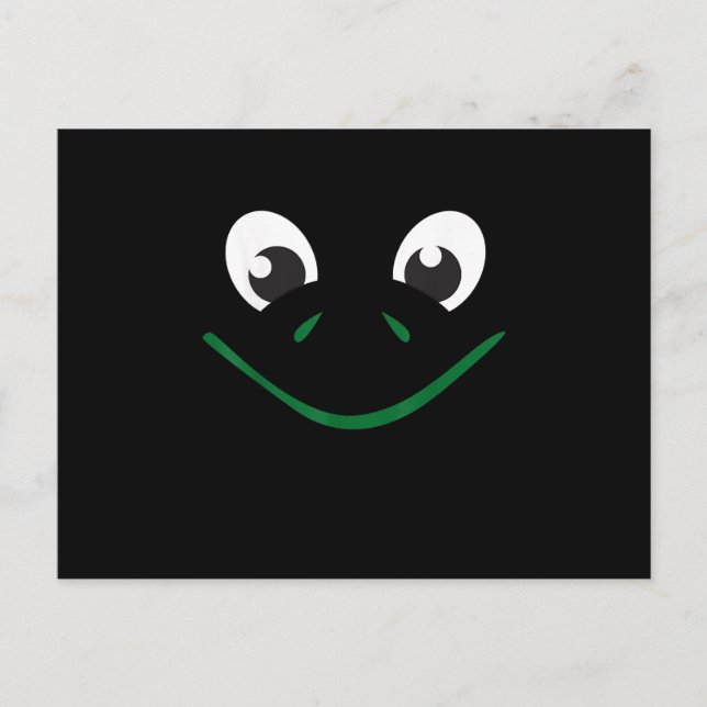 Invitation Carte Postale Frog Turtle Face Cute Kids Halloween Costume (Devant)