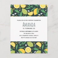 Fruit de citron jaune et de citron vert Motif Anni