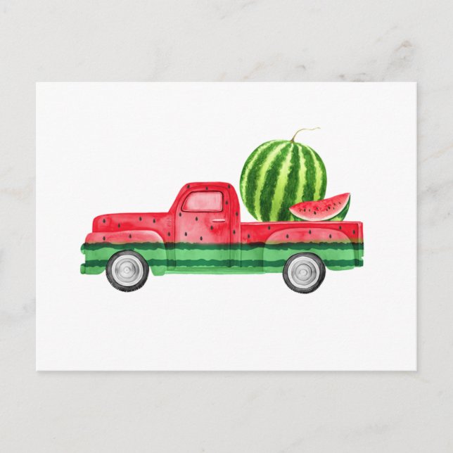 Invitation Carte Postale Fruit de pastèque sans graines (Devant)