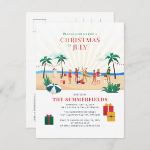 Invitation Carte Postale Fun Summer Beach Party