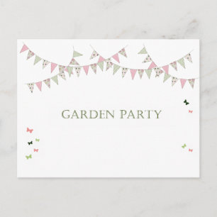 Invitation Carte Postale Garden Party -