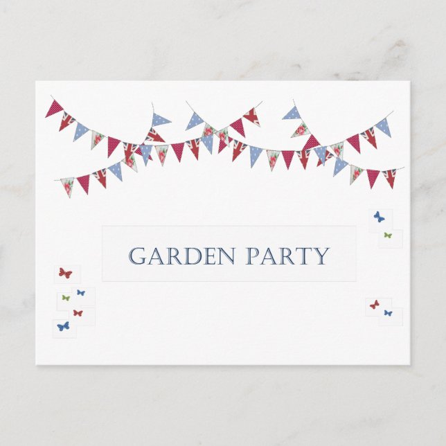 Invitation Carte Postale Garden Party / BBQ - (Devant)