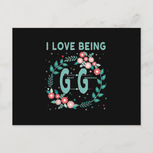 Invitation Carte Postale gg j'adore être l'arrière-petite-fille cadeau de g