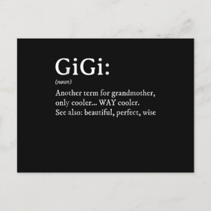 Invitation Carte Postale Gigi Définition T Femmes Gigi Cadeau Grand-mère An