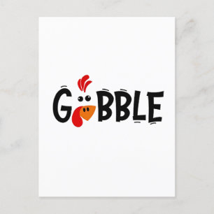 Invitation Carte Postale Gobble Funny Thanksgiving Turquie fête