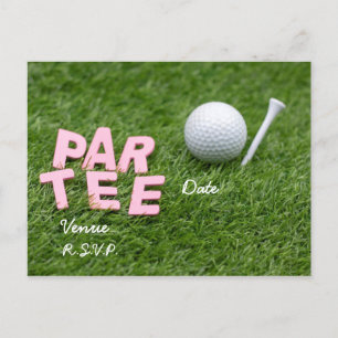 Invitation Carte Postale Golf Par Tee sont en vert