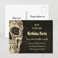 Gothique crâne humain fête d'anniversaire RIP à se