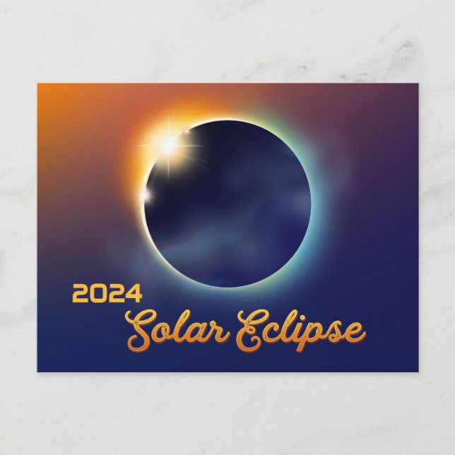 Invitation Carte Postale Grand Nord-Américain Total Solaire Eclipse Party (Devant)
