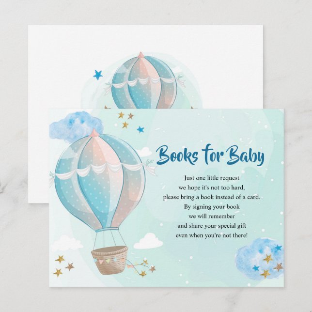Invitation Carte Postale Haut de Baby shower Livres pour bébé (Devant / Derrière)