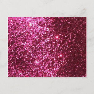 INVITATION CARTE POSTALE HOT NEON PINK SPARKLE PARTIES SCINTILLANT ARRIÈRE 