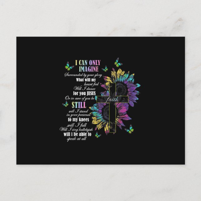 Invitation Carte Postale I Only Can Imagine Faith Christian Faith Jesus God (Devant)