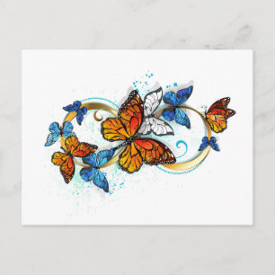 Invitation Carte Postale Infinité de papillons monarques