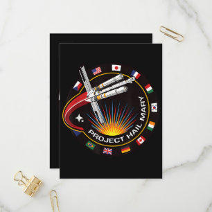 Invitation Carte Postale Insigne de mission spatiale