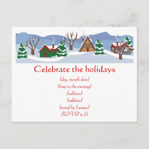 Invitation Carte Postale Invitation-Coutume plate de fête de vacances