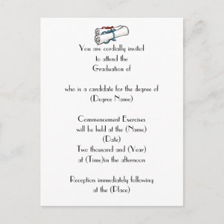Invitation Carte Postale Invitation-Diplômes