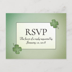 Invitation Carte Postale Irish Dreams RSVP avec Entree Choices
