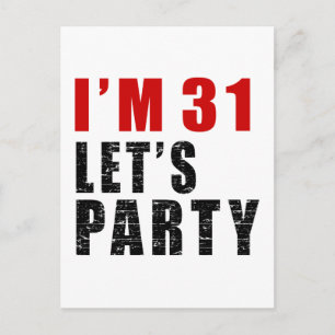 Invitation Carte Postale J'ai 31 ans nous ai laissés Party