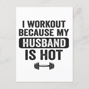 Invitation Carte Postale Je fais du sport parce que mon mari est sexy Fitne
