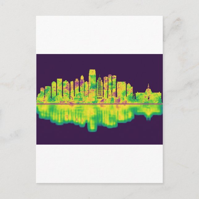 Invitation Carte Postale Jersey City New Jersey Skyline (Devant)