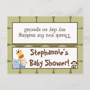 Invitation Carte Postale Jeu épatant de jungle de sac de sucrerie