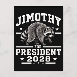 Invitation Carte Postale Jimothy président 2028