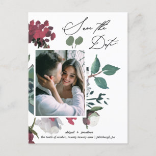 Invitation Carte Postale Joli bouquet d'aquarelle florale Enregistrer la da