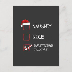 Invitation Carte Postale Joli Méchant Preuve Insuffisante Père Noël Noël