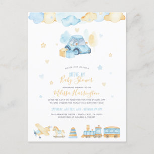 Invitation Carte Postale Jouets pour bébés peints à la main - Baby shower d
