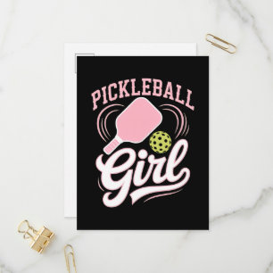 Invitation Carte Postale Joueuse de pickleball fille