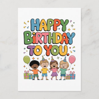 Invitation Carte Postale Joyeux Anniversaire Enfants