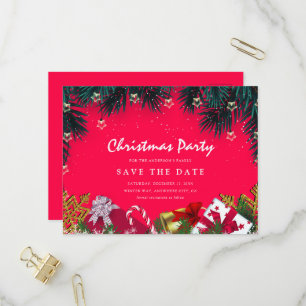 Invitation Carte Postale Joyeux Noël Fête Enregistrer la date