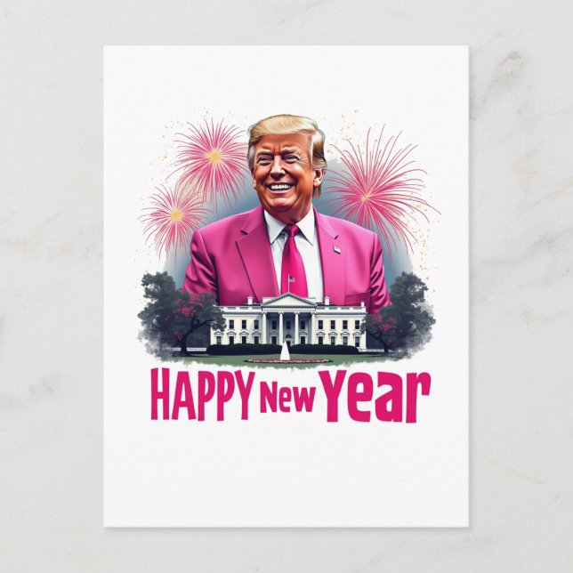 Invitation Carte Postale Joyeux Nouvel An Trump Jour d'Inauguration 2025 (Devant)